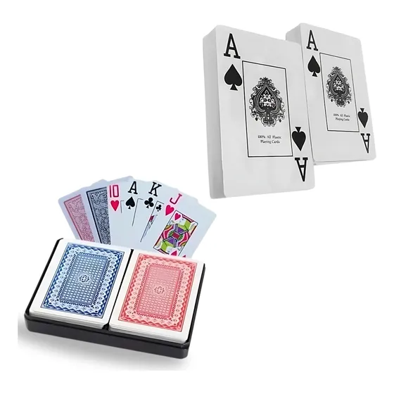 Kit Baralho 108 Cartas De Plastico  Original Lavável