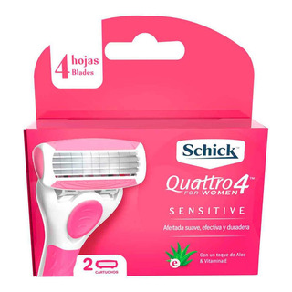 Cartuchos Schick Quattro Mujer Piel Sensible 1 Pack 2 Pz Cartuchos Schick Quattro Mujer Piel Sensible 1 Pack 2 Pz