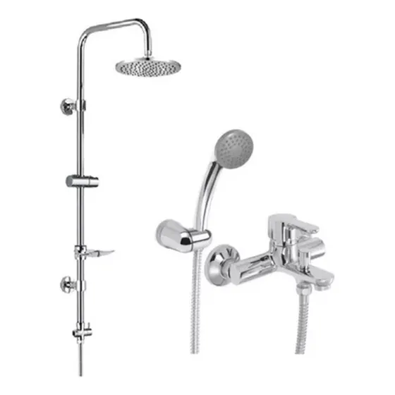 Grifería Piazza Emblem Ducha Ext + Columna Ducha Pz2262