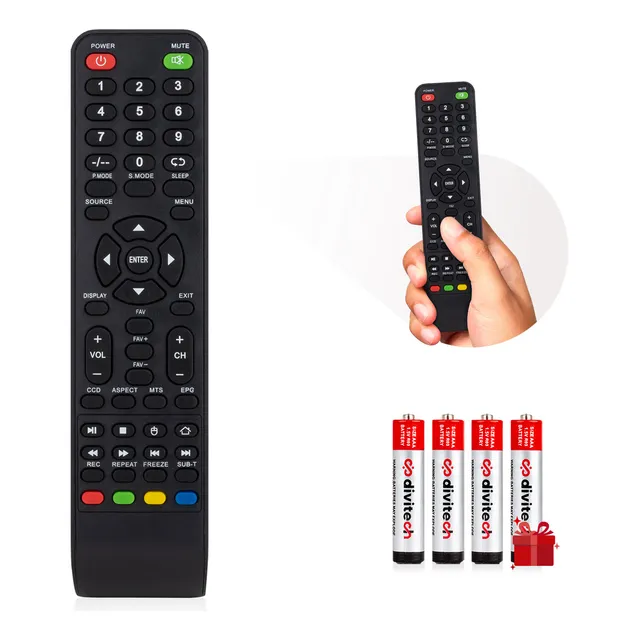 Control Remoto Compatible Con Ghia Pantalla Cr-g43 Smart Tv Incluye 4 Pilas AAA Divitech®