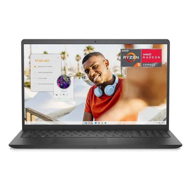 Notebook Dell Inspiron 3535 AMD Ryzen 5 7520u, 8gb DDR, 512GB SSD, Windows 11, Pantalla 15.6" Full HD 120Ghz, Color Negro