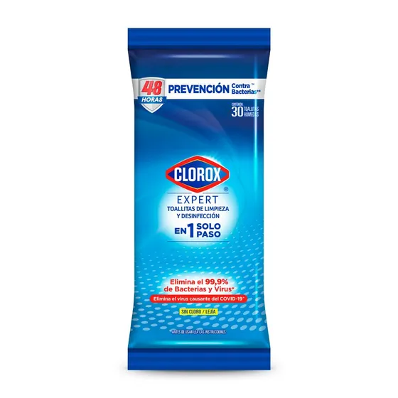 Toallitas Desinfectantes Clorox Expert 30 unidades