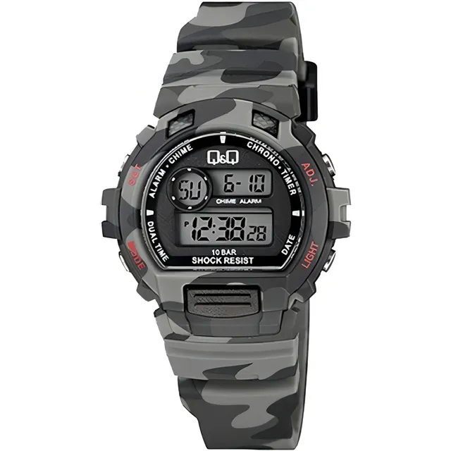 M153j009y - Reloj Q&q Plastico Digital Illum. Camufl Color de la correa Camuflado gris Color del bisel Camuflado gris Color del fondo Negro