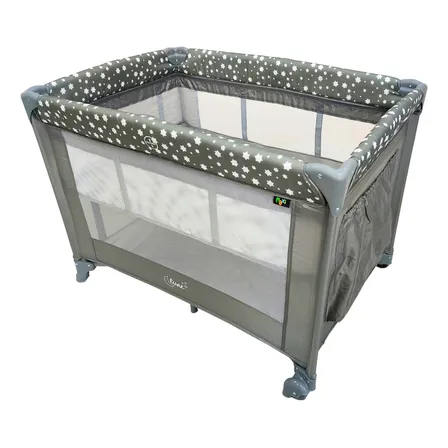 Berço Portátil Infantil Cercado Desmontável Lune Maxi Baby - Cinza