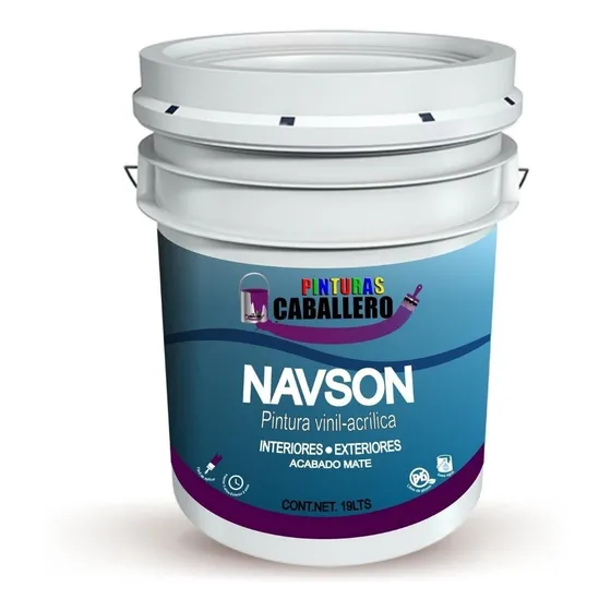 Pintura Vinil- Acrílica Navson 100% Lavable 15 Años In. 5ext