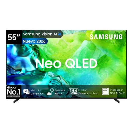 55" Neo QLED QN80H 4K Samsung Vision AI Smart TV (2026) + Control por Voz