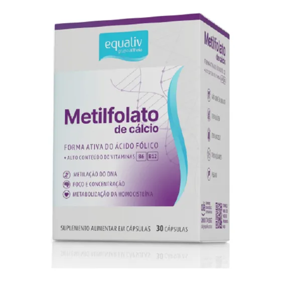 Metilfolato De Cálcio B6 E B12 30 Capsulas Equaliv Sabor Sem sabor