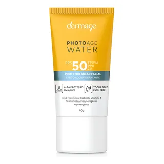 Protetor Solar Facial Photoage Dermage Water Fps 50 40gr