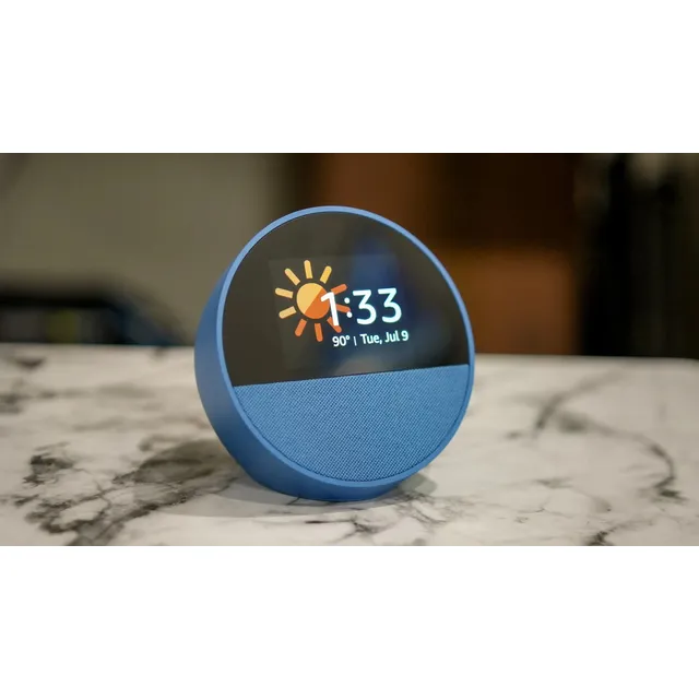 Amazon Azul Echo Spot 2024 Despertador Inteligente + Sonido