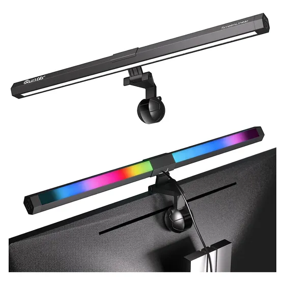 Lámpara Monitor Computadora Usb Barra Led Rgb 40cm