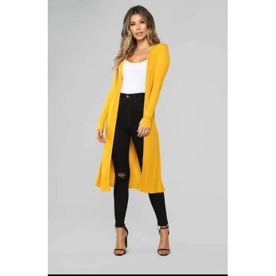 Cardigans Sobretodos Largos En Variedad De Colores 