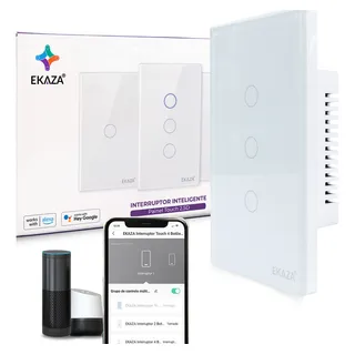 Interruptor Wifi Inteligente 3 BotÔes Smart Touch Tuya Alexa Interruptor Wifi Inteligente 3 BotÔes Smart Touch Tuya Alexa