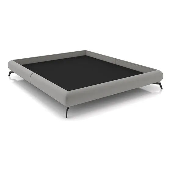 Cama Queen Base Box 158x198cm Pé De Ferro Cold P02 Veludo Cz