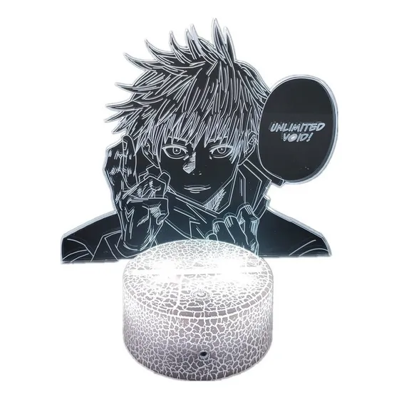 Anime Jujutsu Kaisen Figura Satoru Gojo 3d Led Usb Lámpara