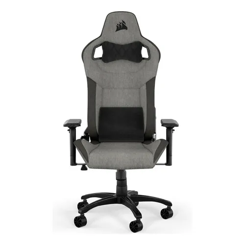 Silla Gamer Profesional Corsair T3 Rush Charcoal Carbon Color Negro Material del tapizado Tela