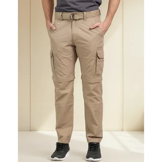 Pantalon Cargo Hombre Wrangler Military Poplin Beige