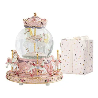 Caja Musical Carrousel Unicornio Con Luces - Regalos Navidad Caja Musical Carrousel Unicornio Con Luces - Regalos Navidad