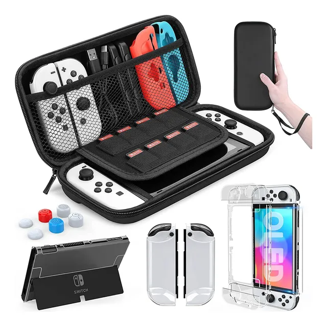Forro Estuche Case Nintendo Switch Oled + Protector Pantalla