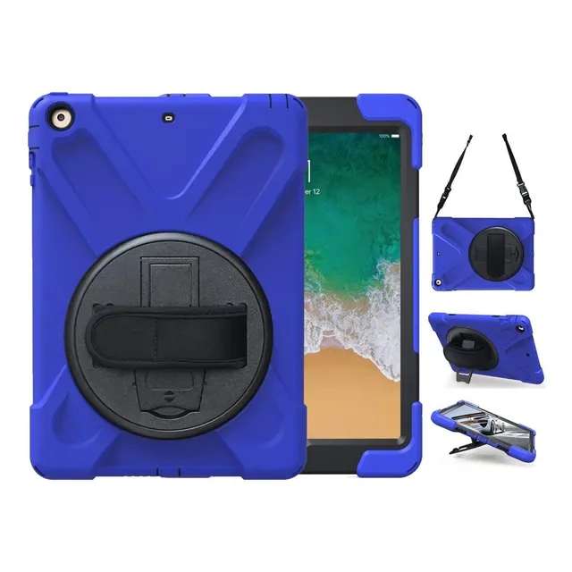 Funda Con Correa Y Soporte iPad Air 2 A1566 A1567 Azul