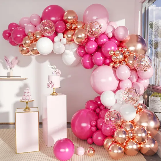 huiran H1006 guirnalda de globos rosa adornos para cumpleaños globos para fiesta decoración de boda decoración de baby shower decoracion con globos