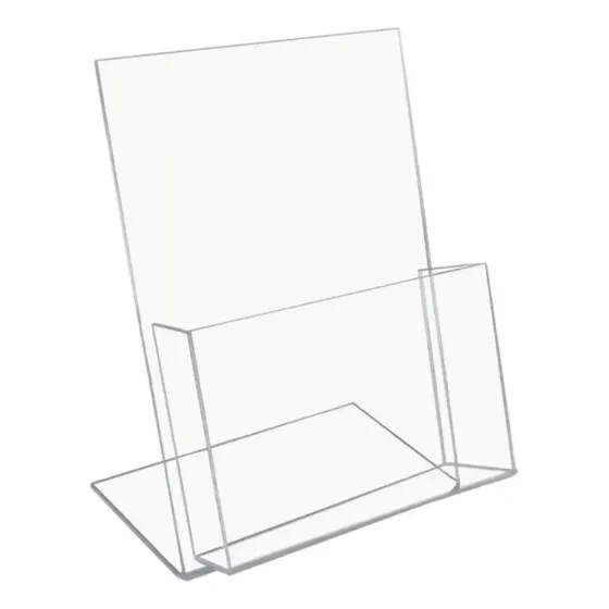 Display Porta Panfleto A5 Com Bolsa - Balcão - Acrílico