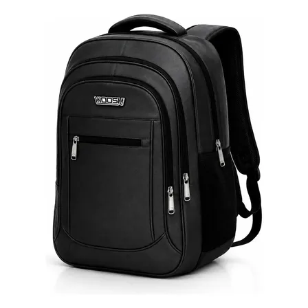 Mochila Resistente Alça Reforçada Masculina Feminina Unisex Escolar Faculdade Para Notebook Viagem Cor Preto Desenho Do Tecido Liso Marca Woosh