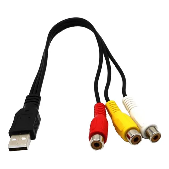 Nuevo 3rca Video / V Convertidor Adaptador De