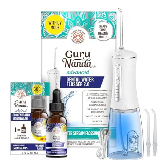 Gurunanda Advanced Water Flosser 2.0 Con Modo Uv Y