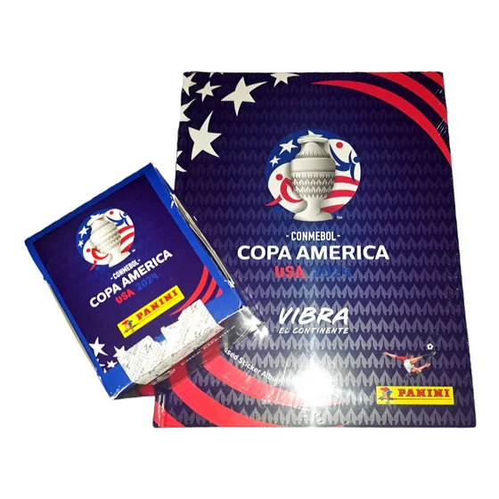 Álbum Tapa Dura Limitado +1 Caja Barajitas Copa America 2024