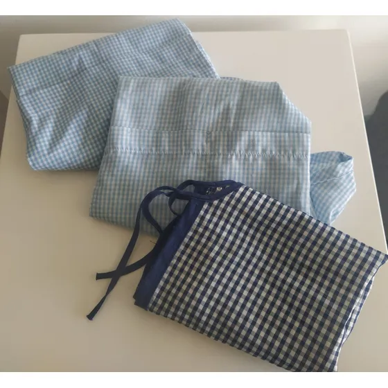 Delantales De Tela Escolar De Cuadros, Talla 2 Y 6, Usados