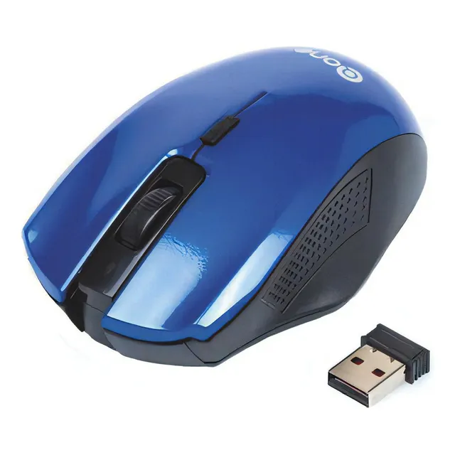 Mouse Óptico Inalámbrico Usb One® 1000 Dpi, Azul