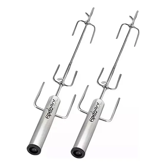  02 Espetoflex Giratório Elétrico Automático Movido A Pilha 