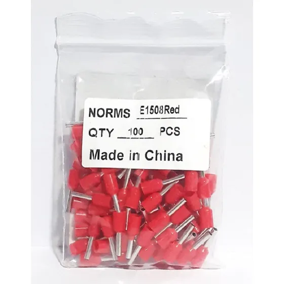 Terminal Manguito Para Cables # 16 Rojo