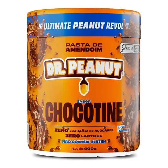 Melhor Pasta De Amendoim Dr. Peanut Com Whey Protein 600g Sabor Chocotine