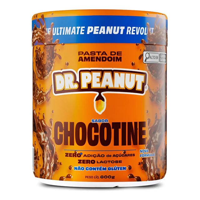 Melhor Pasta De Amendoim Dr. Peanut Com Whey Protein 600g Sabor Chocotine