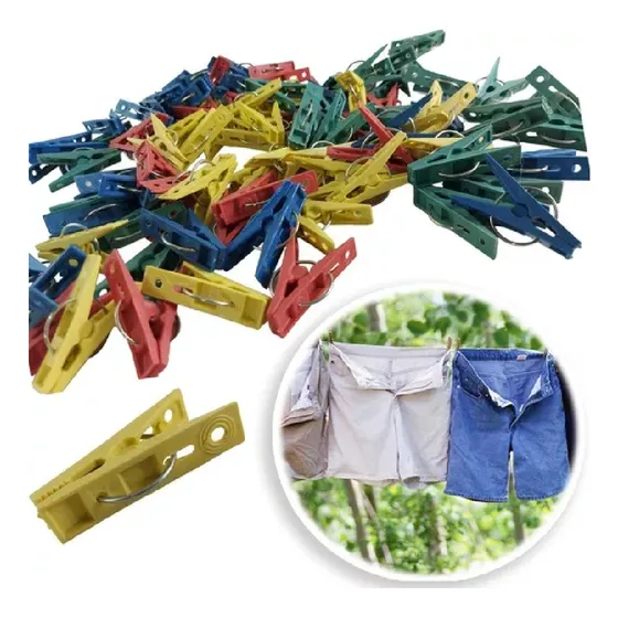 100 Pinzas Para Tender Ropa Colgar Lavanderia De Plastico