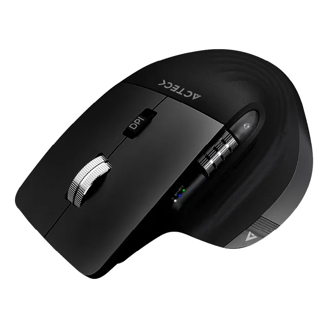 Mouse Ergonómico Acteck Profesional 2 Modos Bluetooth Mi780 Color Negro