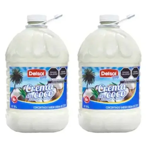 Concentrado Delsol Sabor Crema De Coco 5 Lts - 2 Pza