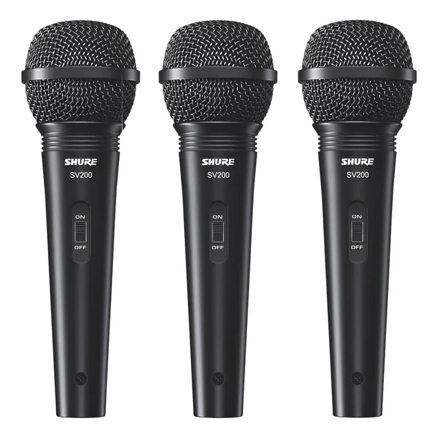 Paquete Micrófono Vocal Shure Sv200 3 Piezas Para Voz