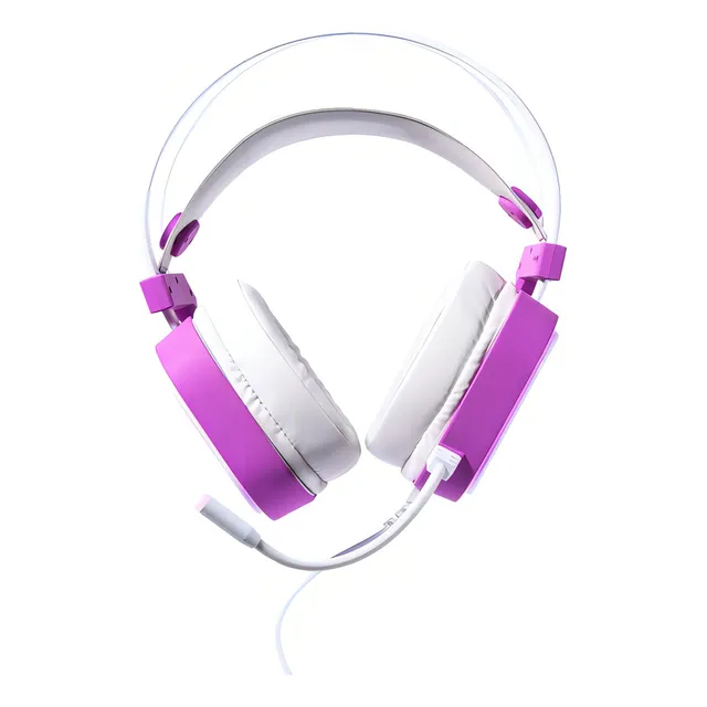 Audífono Gamer Vsg Gemini Iluminación Rgb - White Color Blanco
