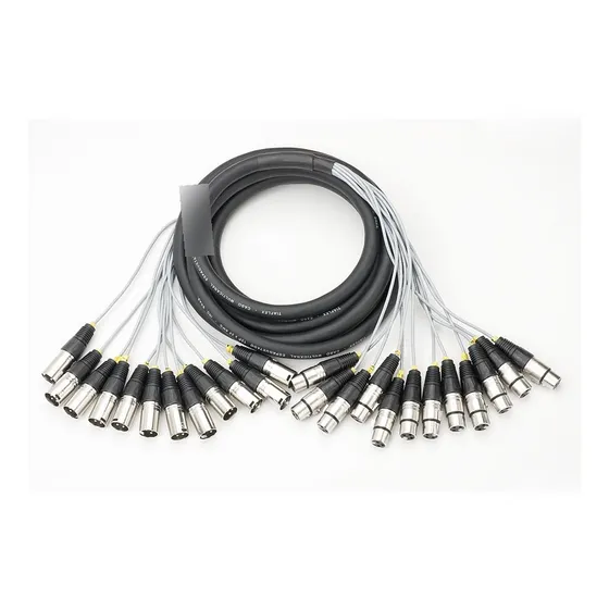Fio Xlr Do 12 Xlr Fêmeas Em 12 Xlr Machos Cabos Aquarius Mc12x10 Preto Do 10m