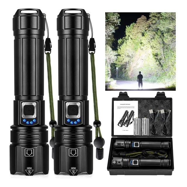 Linterna Sigobal High Lumens 990.000 Lm Recargable, 2 Unidad