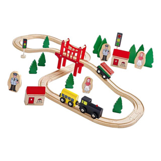 Juego De VĂas De Tren De Madera, Juguete De 39 Piezas Juego De VĂas De Tren De Madera, Juguete De 39 Piezas