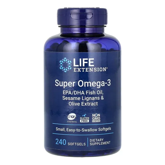 Life Extension Super Omega-3 240 Softcaps Sfn Sin sabor Nutricional/Deportivo