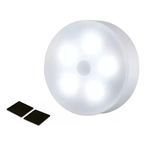 Aplique Plafon Con Sensor Movimiento Led 1w Recargable X 2 Estructura Blanco