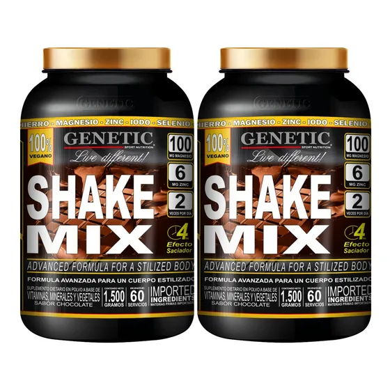 120 Servs Shake Mix Control Peso Batido Vegano Dieta Genetic