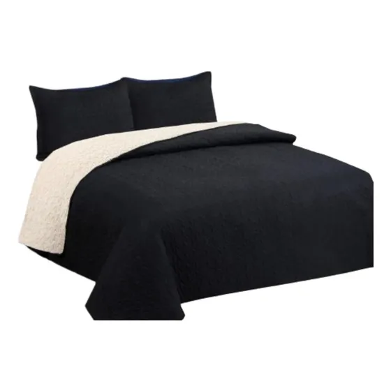 Cubrecama Quilt Sherpa 2 Plazas - Modelos Unicolores
