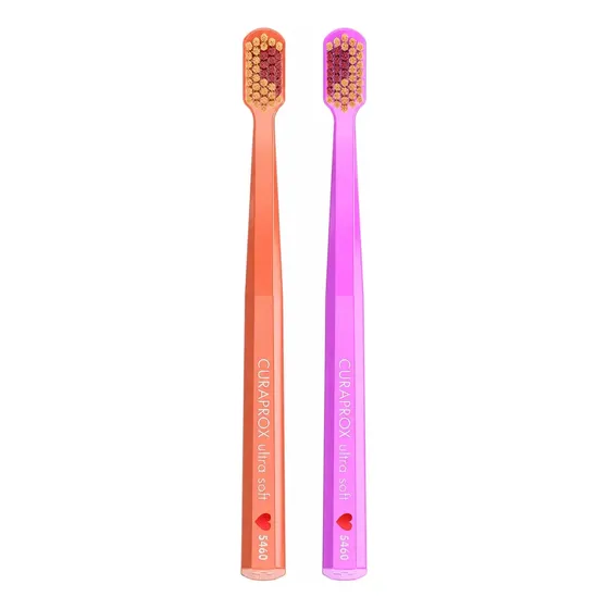 Cepillos Curaprox Ultra Soft 5460 Edición Especial Love 2026 Coral and pink
