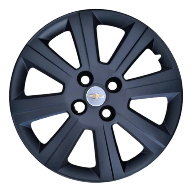Juego 4 Tazas De Rueda Chevrolet Negra Agile D/09 Rodado 15