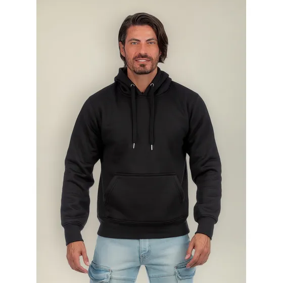 Sudadera Cerrada Lisa De Hombre Con Capucha